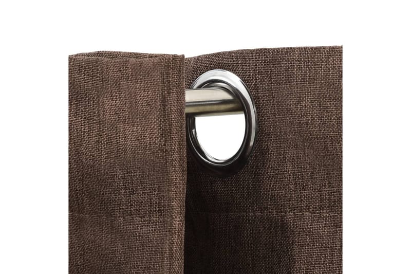 Pellavamainen pimennysverho purjerenkailla 290x245cm - Taupe - Kodintekstiilit & matot - Verhot
 - Pimennysverhot