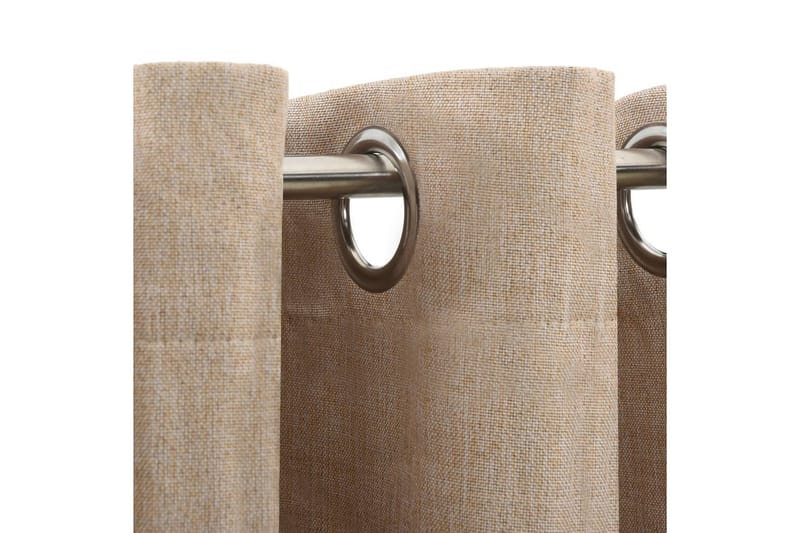 Pellavamainen pimennysverho purjerenkailla beige 290x245 cm - Beige - Kodintekstiilit & matot - Verhot
 - Pimennysverhot