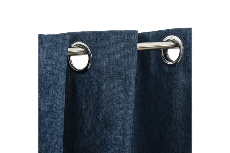 Pellavamaiset pimennysverhot renkailla 2 kpl 140x245 cm - Kodintekstiilit & matot - Verhot
 - Pimennysverhot