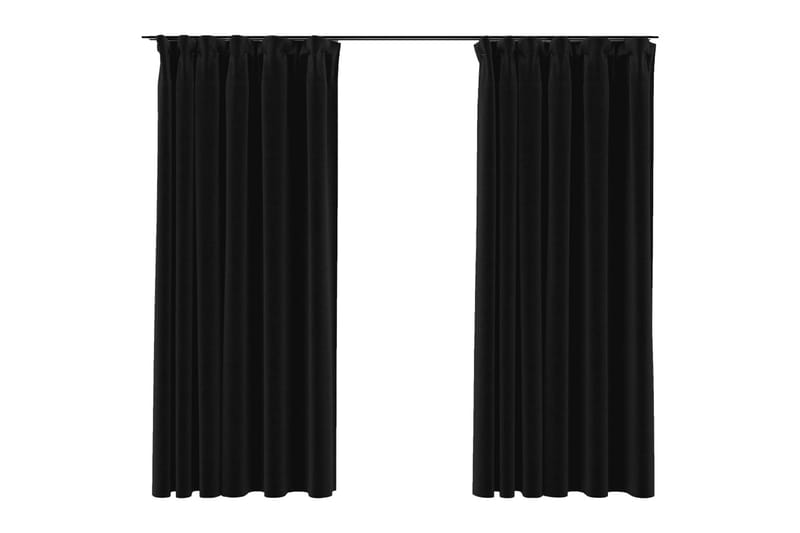 Pellavamaiset pimennysverhot koukuilla 2 kpl 140x175 cm - Kodintekstiilit & matot - Verhot
 - Pimennysverhot