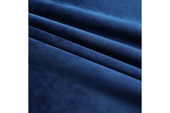 Pimennysverho koukuilla sametti tummansininen 290x245 cm - Sininen - Pimennysverhot - Verhot