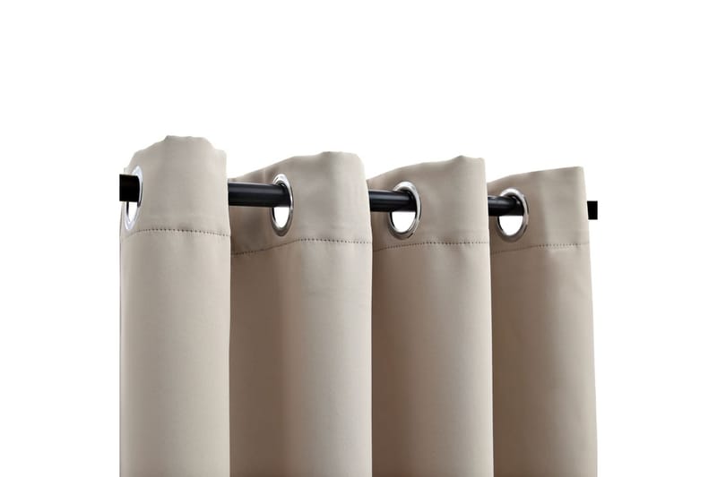 Pimennysverho metallirenkailla beige 290x245 cm - Beige - Kodintekstiilit & matot - Verhot
 - Pimennysverhot