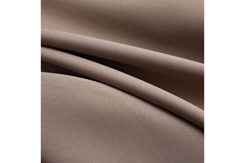 Pimennysverho metallirenkailla ruskeanharmaa 290x245 cm - Taupe - Kodintekstiilit & matot - Verhot
 - Pimennysverhot