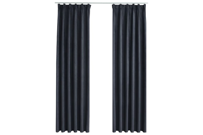 Pimennysverhot koukuilla 2 kpl antrasiitti 140x225 cm - Harmaa - Kodintekstiilit & matot - Verhot
 - Pimennysverhot