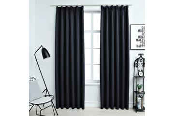 Pimennysverhot koukuilla 2 kpl antrasiitti 140x225 cm - Harmaa - Kodintekstiilit & matot - Verhot
 - Pimennysverhot