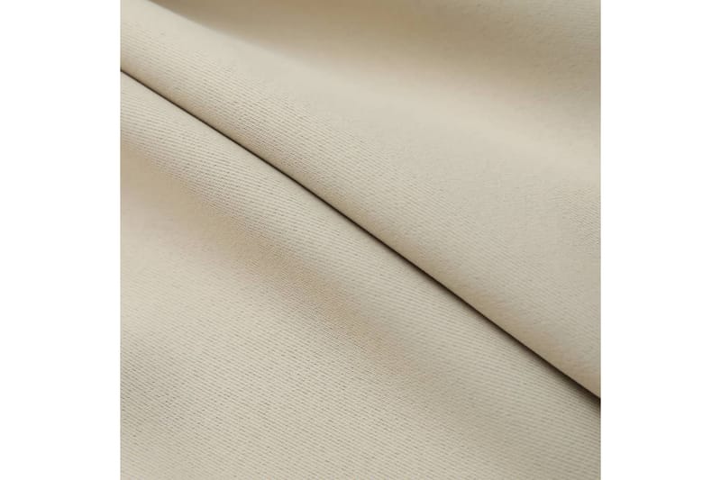 Pimennysverhot koukuilla 2 kpl beige 140x175 cm - Beige - Kodintekstiilit & matot - Verhot
 - Pimennysverhot