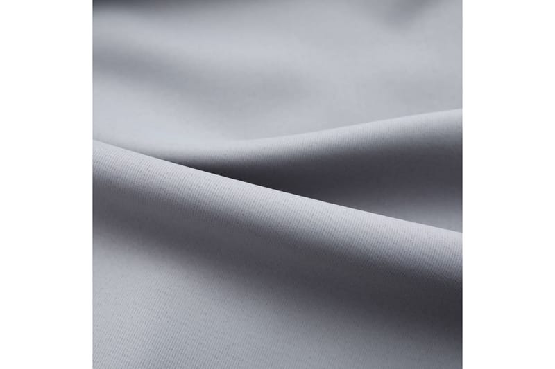Pimennysverhot koukuilla 2 kpl harmaa 140x175 cm - Harmaa - Kodintekstiilit & matot - Verhot
 - Pimennysverhot