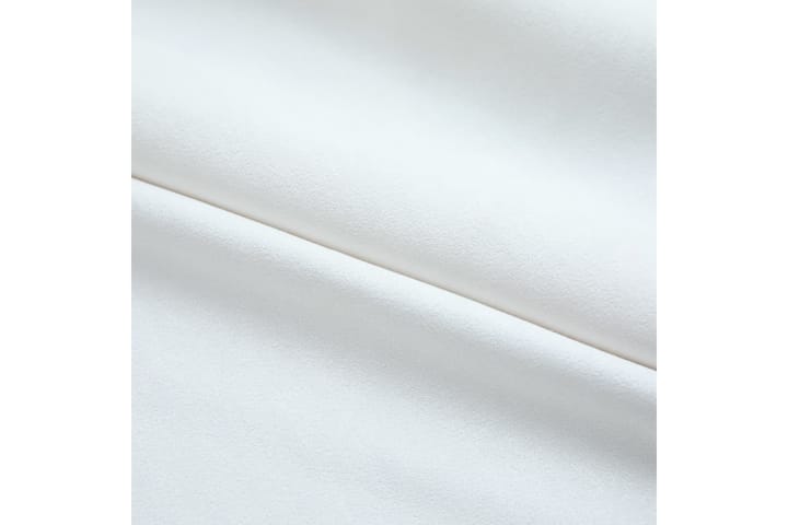Pimennysverhot koukuilla 2 kpl luonnonvalkoinen 140x175 cm - Valkoinen - Pimennysverhot - Verhot