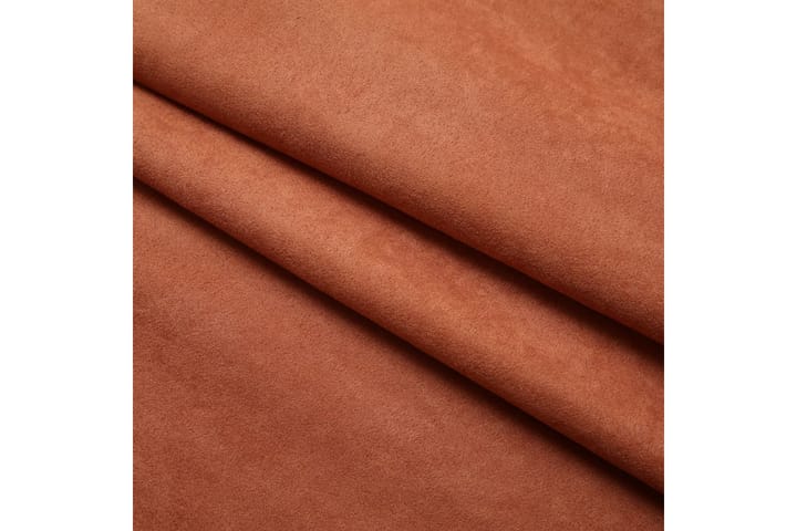 Pimennysverhot koukuilla 2 kpl ruosteenvärinen 140x175 cm - Oranssi - Pimennysverhot - Verhot