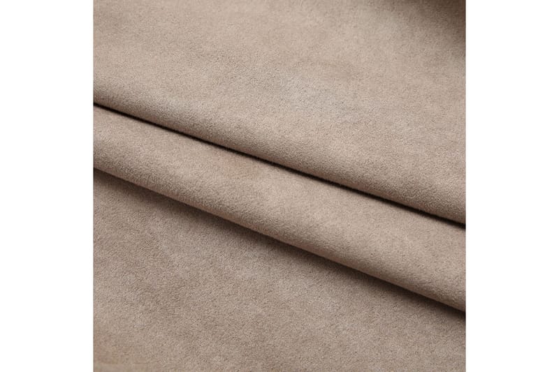 Pimennysverhot koukuilla 2 kpl ruskeanharmaa 140x225 cm - Taupe - Kodintekstiilit & matot - Verhot
 - Pimennysverhot