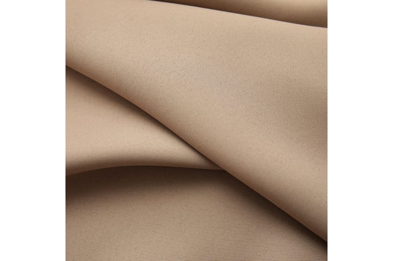 Pimennysverhot koukuilla 2 kpl ruskeanharmaa 140x245 cm - Ruskea - Kodintekstiilit & matot - Verhot
 - Pimennysverhot