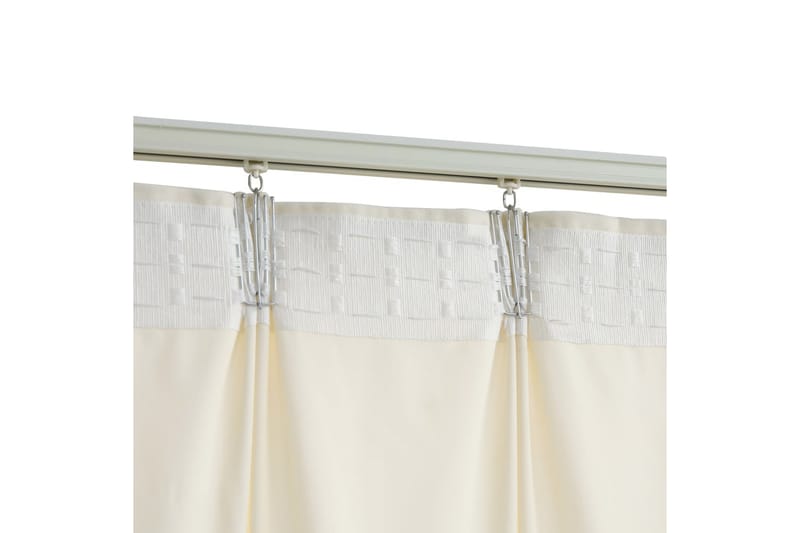 Pimennysverhot koukuilla 2 kpl sametti kerma 140x225 cm - Kerma - Kodintekstiilit & matot - Verhot
 - Pimennysverhot