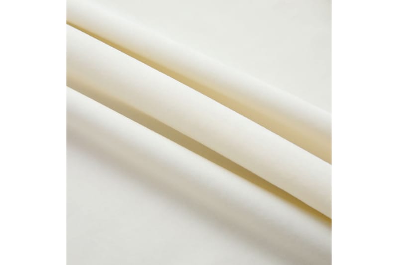 Pimennysverhot koukuilla 2 kpl sametti kerma 140x225 cm - Kerma - Kodintekstiilit & matot - Verhot
 - Pimennysverhot
