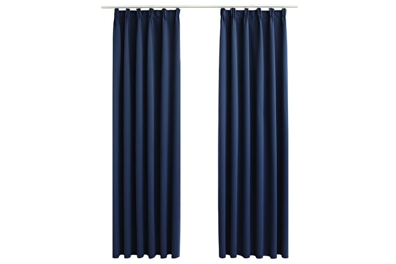 Pimennysverhot koukuilla 2 kpl sininen 140x175 cm - Sininen - Kodintekstiilit & matot - Verhot
 - Pimennysverhot