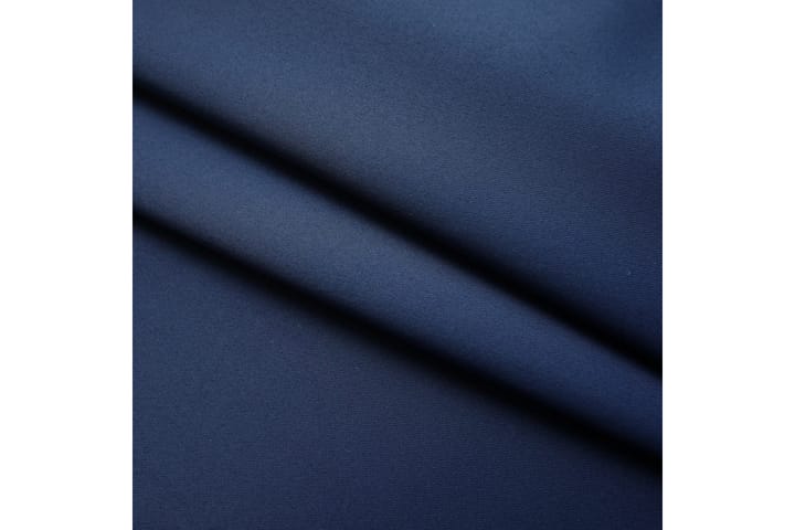 Pimennysverhot koukuilla 2 kpl sininen 140x225 cm - Sininen - Pimennysverhot - Verhot