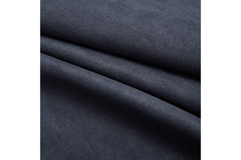 Pimennysverhot metallirenkailla 2 kpl antrasiitti 140x245 cm - Harmaa - Kodintekstiilit & matot - Verhot
 - Pimennysverhot