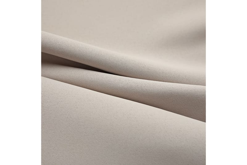 Pimennysverhot metallirenkailla 2 kpl beige 140x245 cm - Beige - Kodintekstiilit & matot - Verhot
 - Pimennysverhot