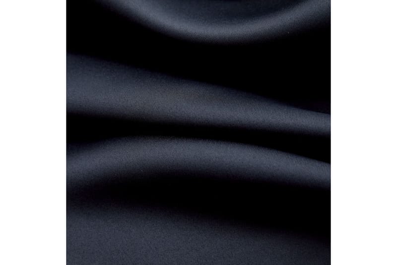 Pimennysverhot metallirenkailla 2 kpl musta 140x245 cm - Musta - Kodintekstiilit & matot - Verhot
 - Pimennysverhot