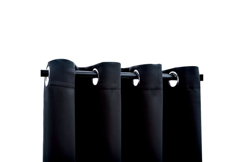 Pimennysverhot metallirenkailla 2 kpl musta 140x245 cm - Musta - Kodintekstiilit & matot - Verhot
 - Pimennysverhot