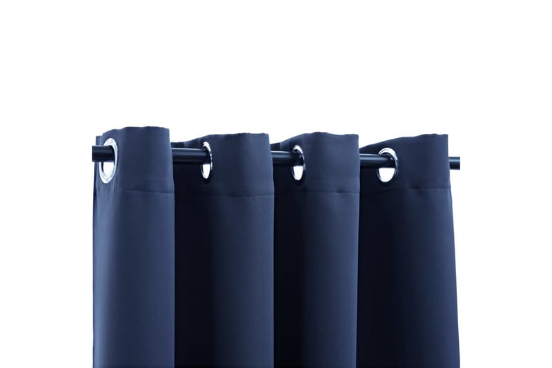 Pimennysverhot metallirenkailla 2 kpl sininen 140x175 cm - Sininen - Kodintekstiilit & matot - Verhot
 - Pimennysverhot