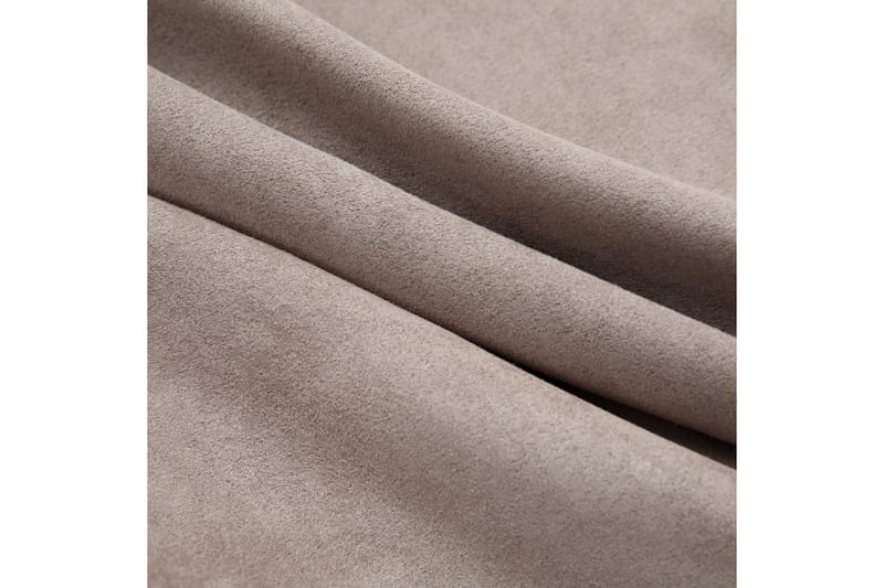 Pimennysverhot metallirenkailla 2kpl ruskeanharmaa 140x175cm - Ruskea - Kodintekstiilit & matot - Verhot
 - Pimennysverhot