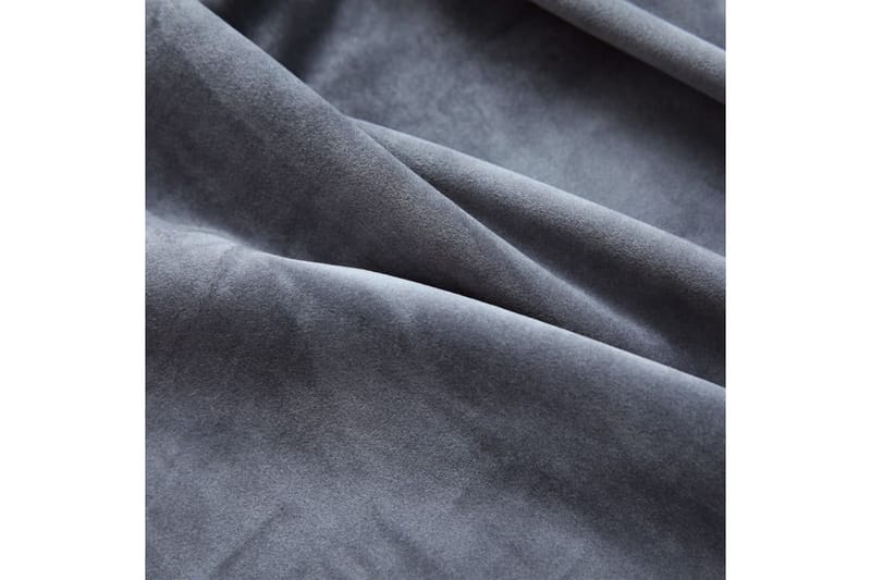 Pimennysverhot renkailla 2 kpl sametti antrasiitti 140x175cm - Harmaa - Kodintekstiilit & matot - Verhot
 - Pimennysverhot