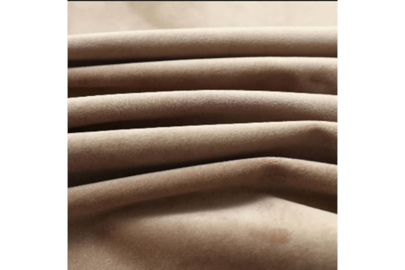 Pimennysverhot renkailla 2 kpl sametti beige 140x225 cm - Beige - Kodintekstiilit & matot - Verhot
 - Pimennysverhot