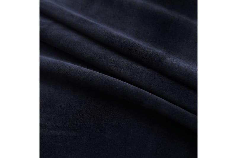 Pimennysverhot renkailla 2 kpl sametti musta 140x175 cm - Musta - Kodintekstiilit & matot - Verhot
 - Pimennysverhot