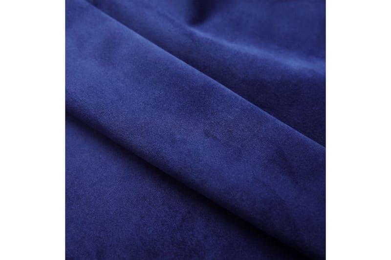 Pimennysverhot renkailla 2kpl sametti 140x225cm - Sininen - Kodintekstiilit & matot - Verhot
 - Pimennysverhot