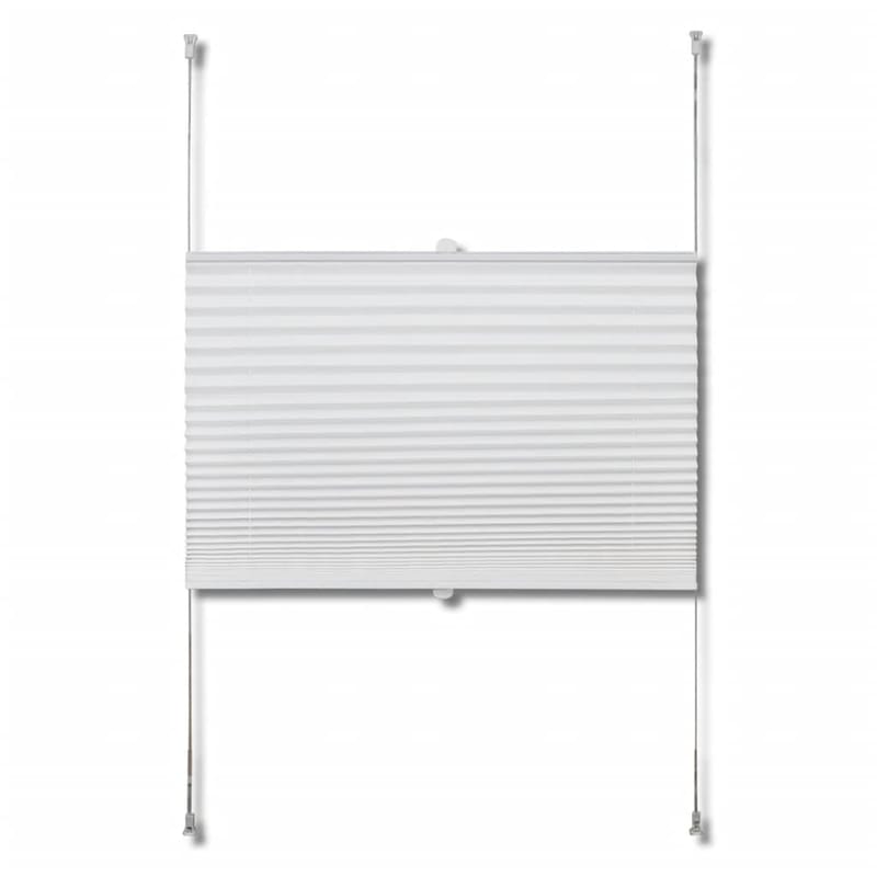 Plisse Kaihdin 60x100cm Valkoinen Laskosverhot - Valkoinen - Kodintekstiilit & matot - Verhot