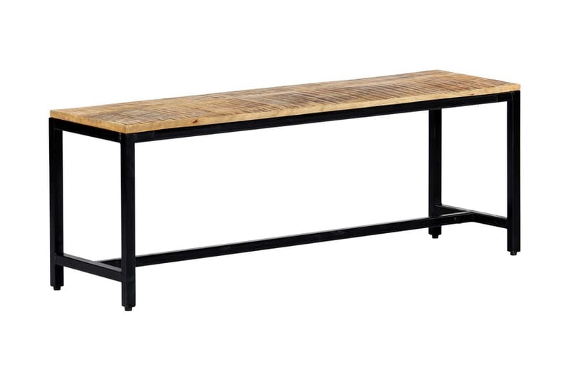 Ruokailupenkki 120 cm karkea mangopuu - Ruskea - Kodintekstiilit & matot - Verhot