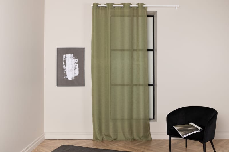 Rengasverho Kaya 140x240 cm - Vihreä - Kodintekstiilit & matot - Verhot
 - Sivuverho - Rengasverho