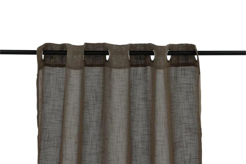 Rengasverho Kaya 140x290 cm - Ruskea - Kodintekstiilit & matot - Verhot - Sivuverho - Rengasverho