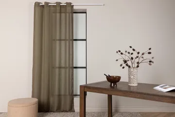 Rengasverho Kaya 140x290 cm - Ruskea - Kodintekstiilit & matot - Verhot - Sivuverho - Rengasverho
