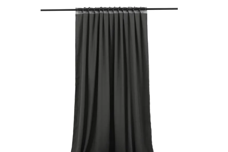 Verho Elma 140x290 cm - Harmaa - Kodintekstiilit & matot - Verhot - Sivuverho - Verho nauhakujalla