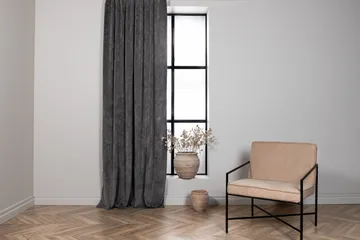 Verho Elma 140x290 cm - Harmaa - Kodintekstiilit & matot - Verhot - Sivuverho - Verho nauhakujalla