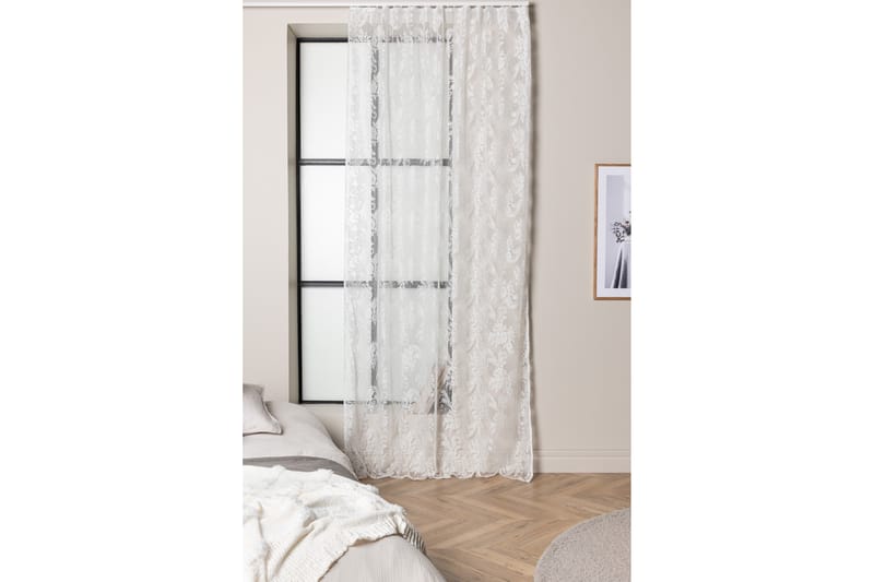 Verho Daisy 140x240 cm - Valkoinen - Kodintekstiilit & matot - Verhot
 - Sivuverho - Verho nauhakujalla