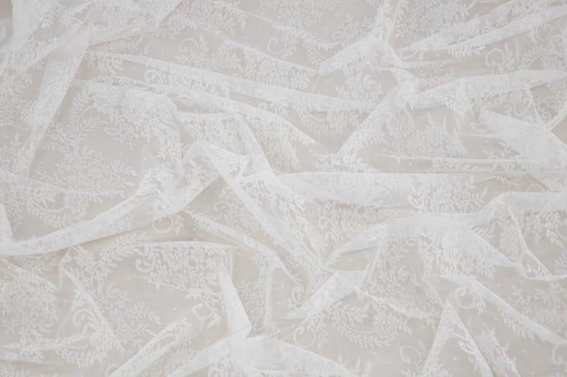 Verho Daisy 140x240 cm - Valkoinen - Kodintekstiilit & matot - Verhot
 - Sivuverho - Verho nauhakujalla