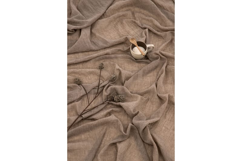 Verho Elena 135x240 cm - Ruskea - Kodintekstiilit & matot - Verhot - Sivuverho - Verho nauhakujalla