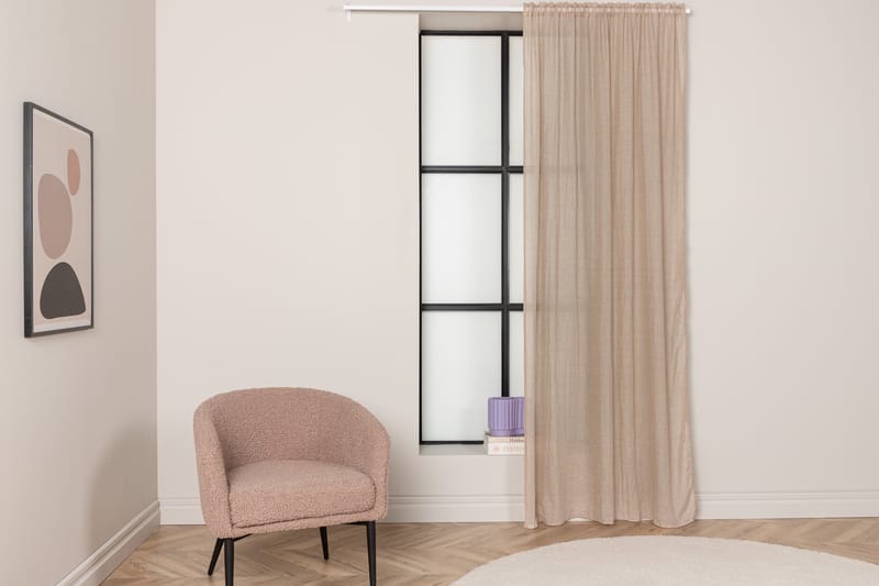 Verho Elena 135x290 cm - Beige - Kodintekstiilit & matot - Verhot
 - Sivuverho - Verho nauhakujalla