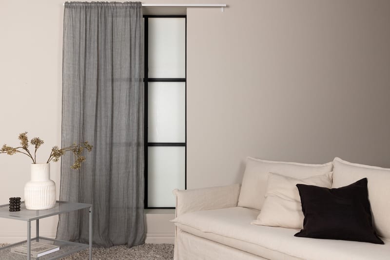 Verho Elena 135x290 cm - Harmaa - Kodintekstiilit & matot - Verhot - Sivuverho - Verho nauhakujalla