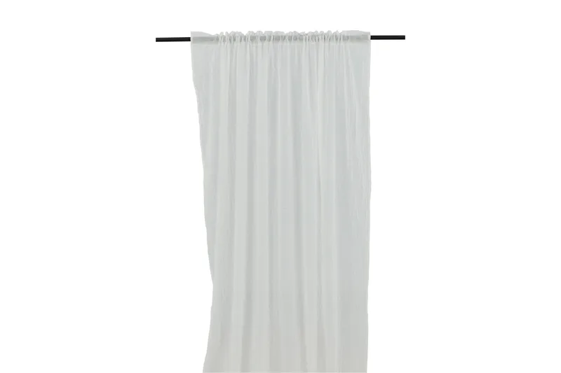 Verho Elena 135x290 cm - Valkoinen - Kodintekstiilit & matot - Verhot - Sivuverho - Verho nauhakujalla