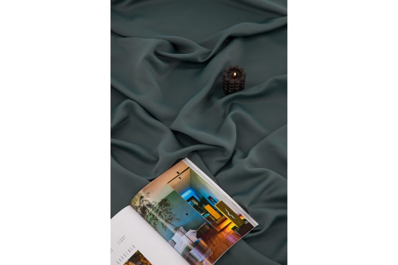 Verho Evelyn 135x240 cm - Sininen - Kodintekstiilit & matot - Verhot - Sivuverho - Verho nauhakujalla