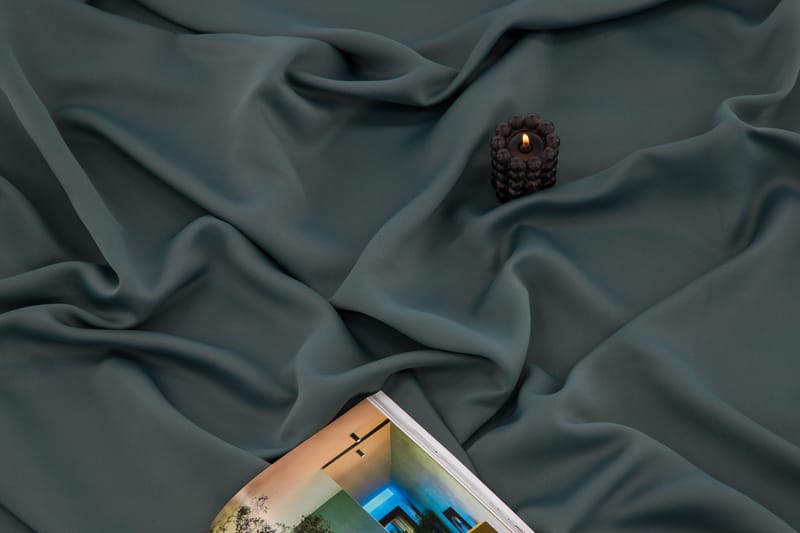 Verho Evelyn 135x240 cm - Sininen - Kodintekstiilit & matot - Verhot - Sivuverho - Verho nauhakujalla