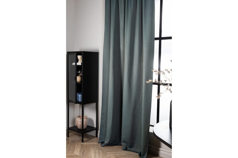 Verho Evelyn 135x240 cm - Sininen - Kodintekstiilit & matot - Verhot - Sivuverho - Verho nauhakujalla