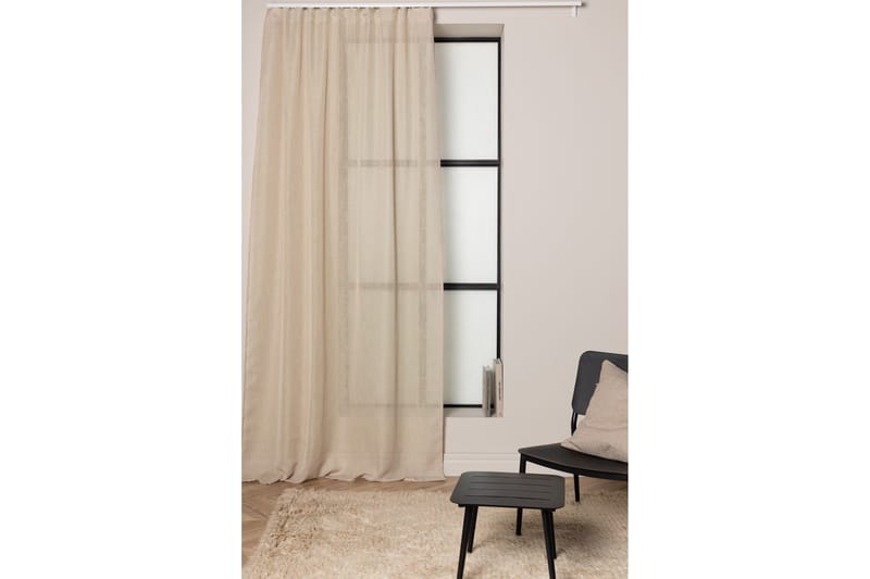 Verho Kaya 140x240 cm - Beige - Kodintekstiilit & matot - Verhot - Sivuverho - Verho nauhakujalla