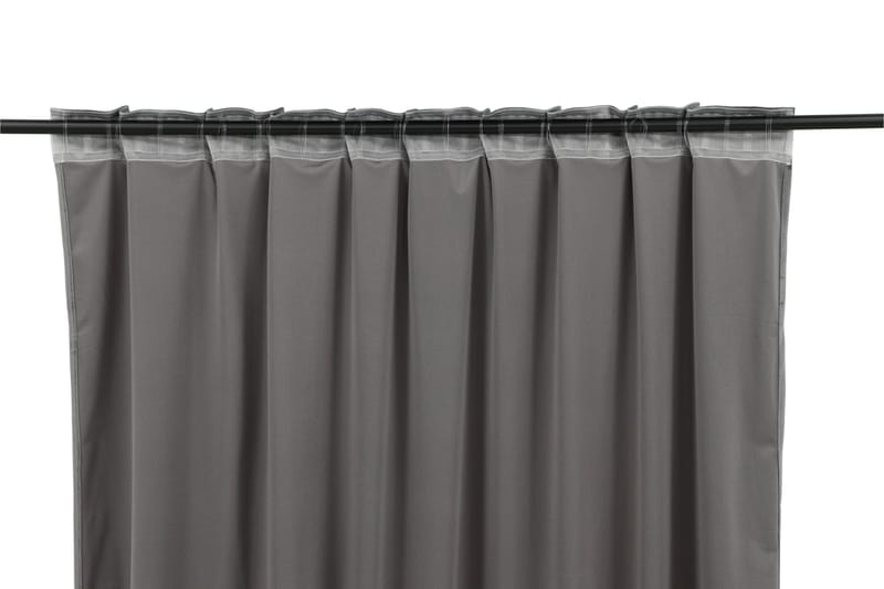 Verho Mary 135x250 cm - Harmaa - Kodintekstiilit & matot - Verhot - Sivuverho - Verho nauhakujalla