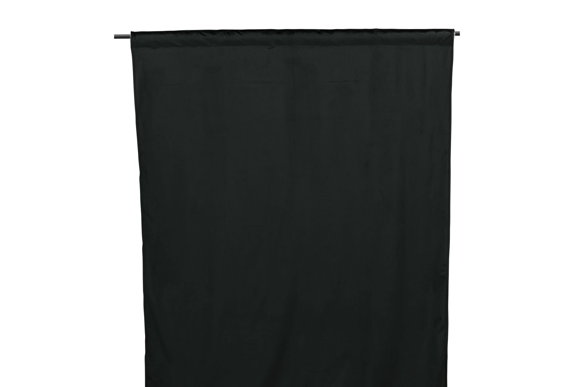 Verho Mary 135x250 cm - Musta - Kodintekstiilit & matot - Verhot
 - Sivuverho - Verho nauhakujalla