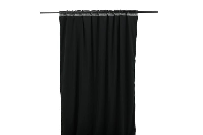 Verho Mary 135x250 cm - Musta - Kodintekstiilit & matot - Verhot - Sivuverho - Verho nauhakujalla