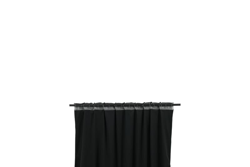 Verho Mary 135x250 cm - Musta - Kodintekstiilit & matot - Verhot - Sivuverho - Verho nauhakujalla